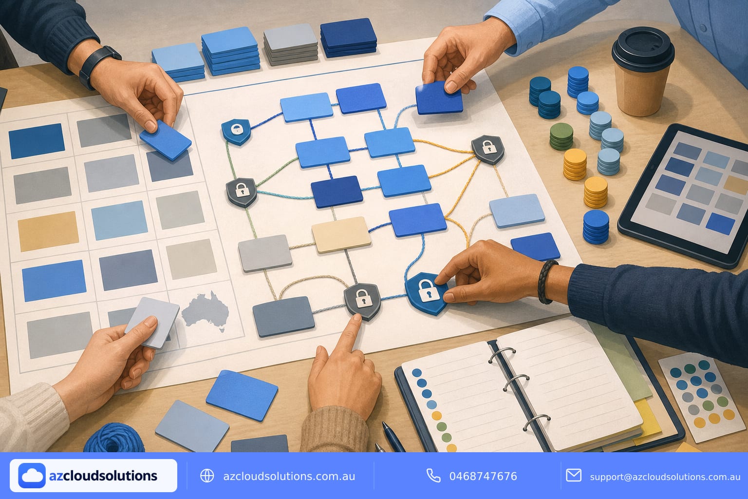 Professional image illustrating Azure governance and tagging workshop for Australian SME IT teams for AZ Cloud Solutions